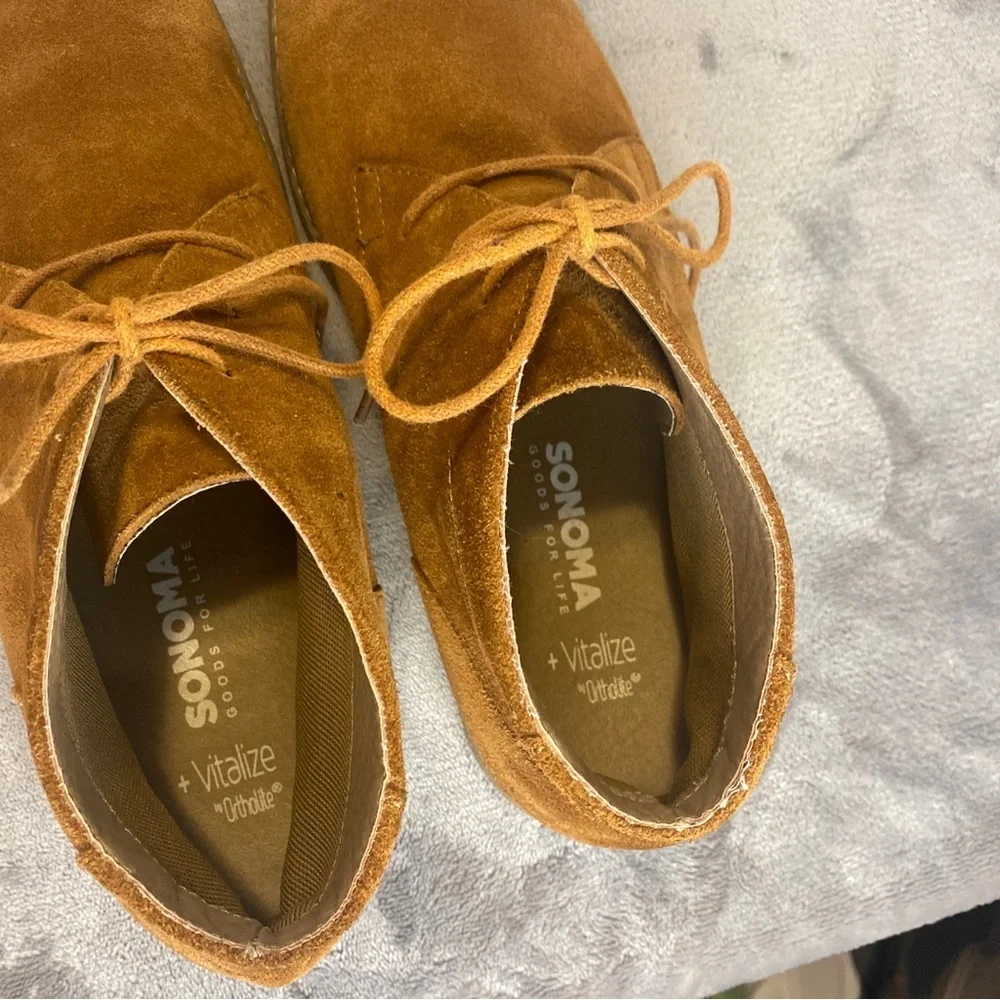 Sonoma Goods for Life + Vitalize Ortholite Mens 12M Suede leather boat. NWOT